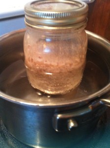 Heating up the overnight spelt flakes