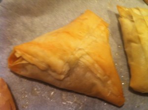Baked Mushroom Triangles